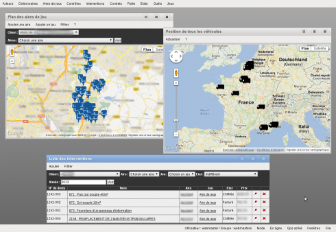 Capture d'écran du logiciel de visualisation